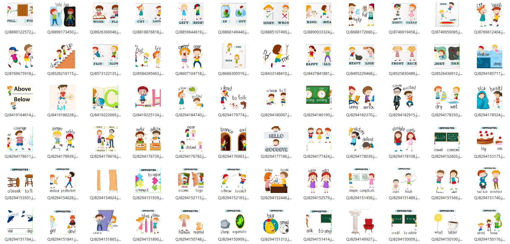 图片[8]-100张彩色英文反义词闪卡，边说边读边理解，英语老师都在用！-EnglishX