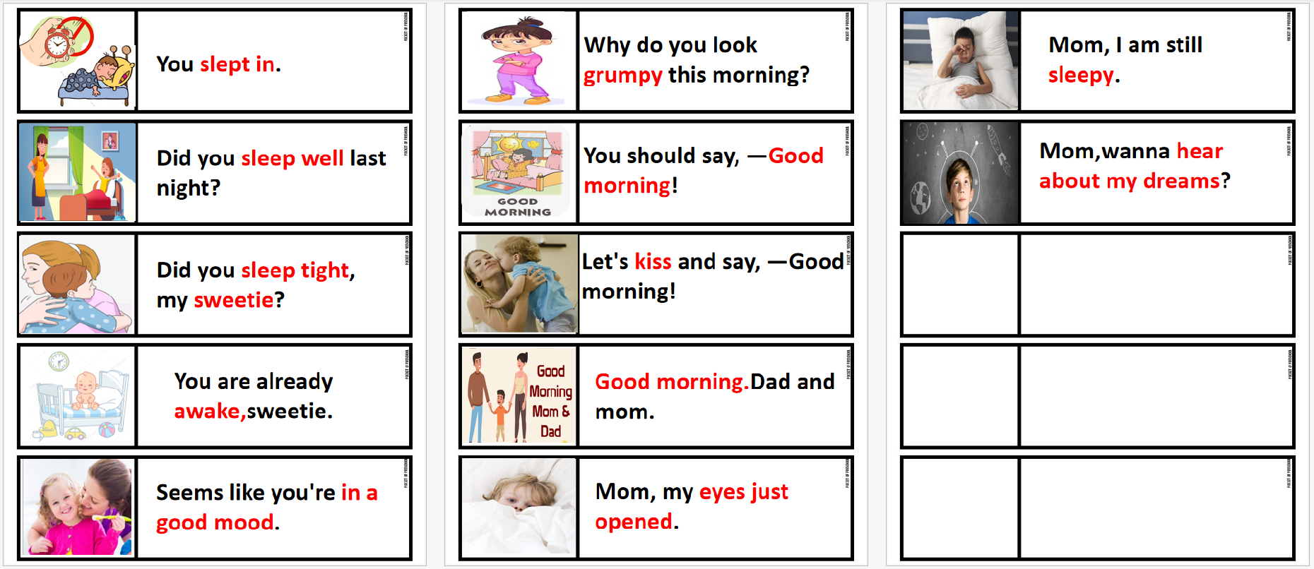 图片[5]-美国家庭万用亲子英语8000句+墙卡+音频，日常表达全搞掂！-EnglishX