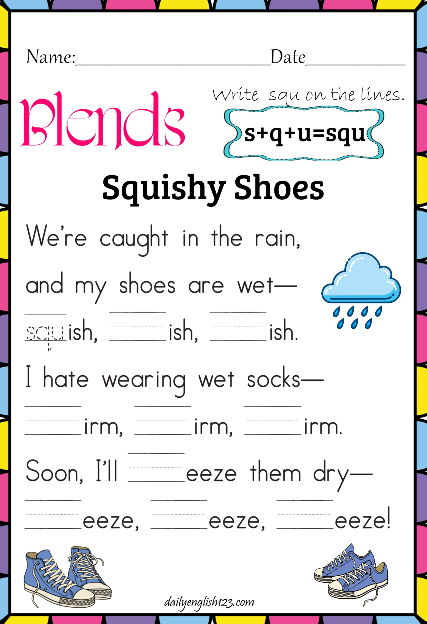 图片[12]-超精美！辅音字母组合练习材料来了，一半的拼读规则都能拿下！-EnglishX