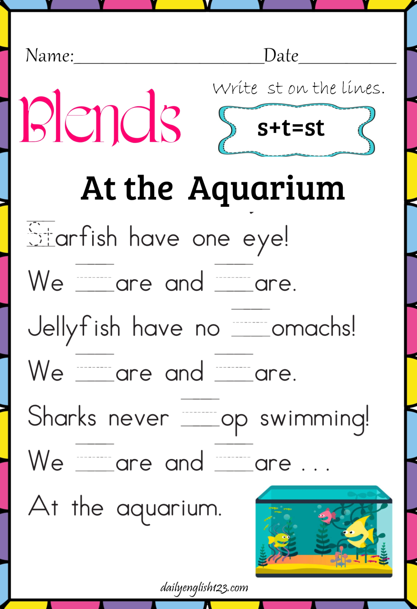 图片[13]-超精美！辅音字母组合练习材料来了，一半的拼读规则都能拿下！-EnglishX