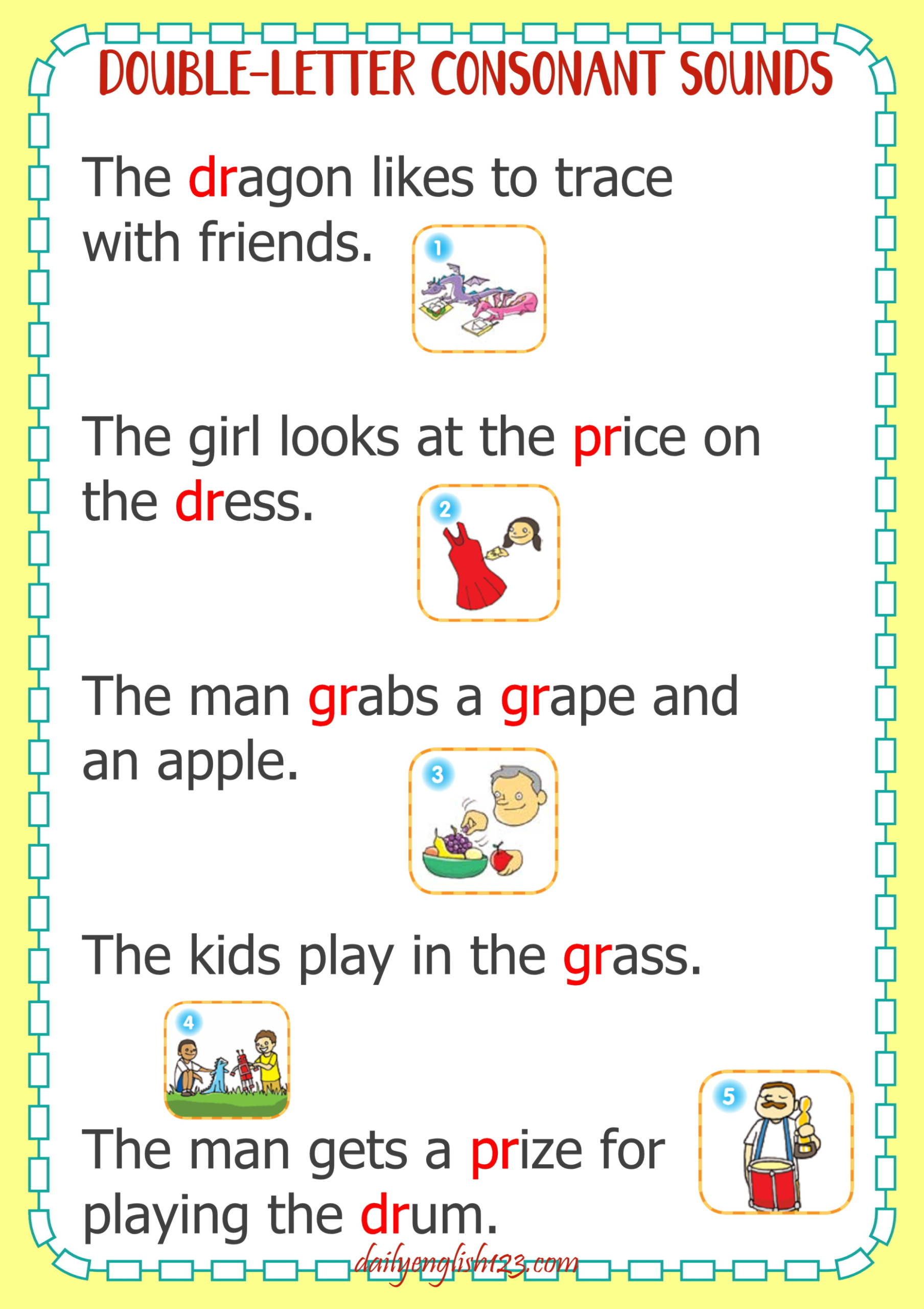 图片[19]-超精美！辅音字母组合练习材料来了，一半的拼读规则都能拿下！-EnglishX