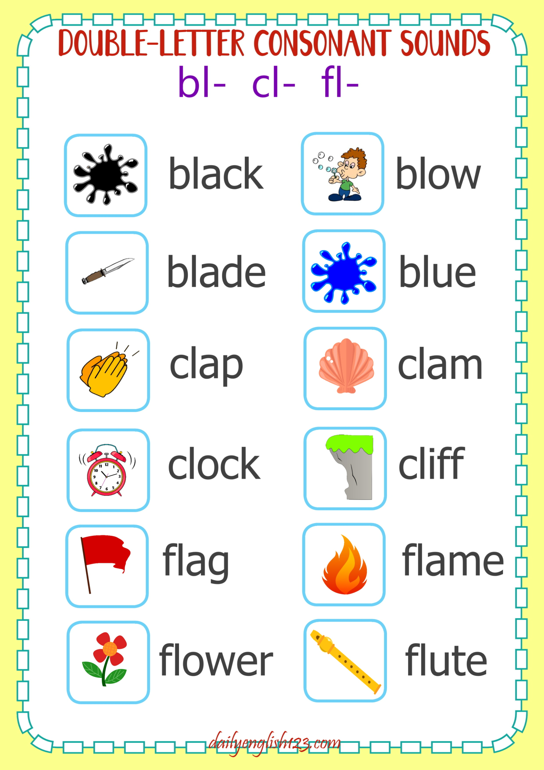 图片[22]-超精美！辅音字母组合练习材料来了，一半的拼读规则都能拿下！-EnglishX