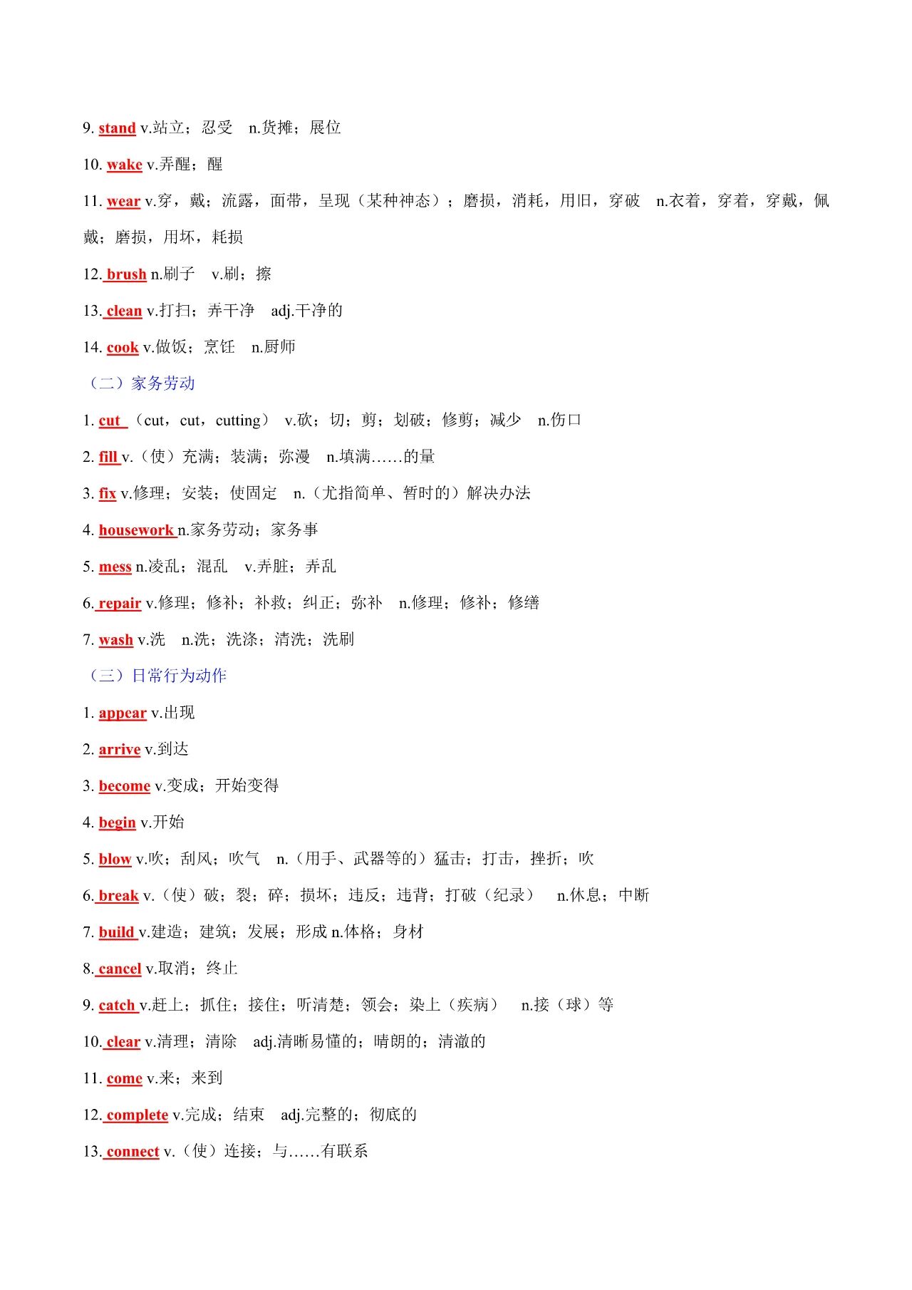 图片[5]-2025年中考英语新课标必背热点话题词汇，含默写版和记背版！-EnglishX